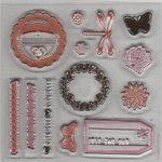 Tampon transparent love pour décoration 13 pièces